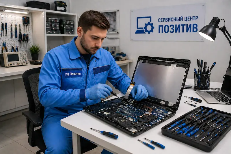 Замена шлейфа матрицы ноутбука в Шуе