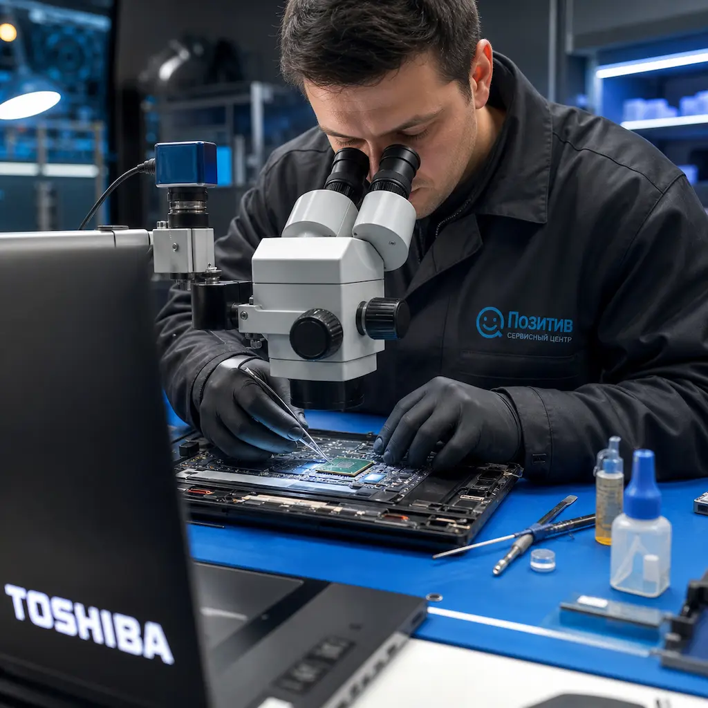 Замена видеокарты ноутбука Toshiba в Шуе