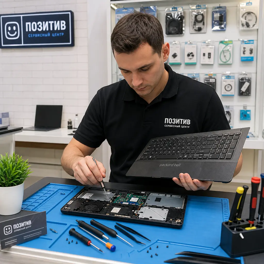 заменить клавиатуру на ноутбуке Packard Bell в Шуе