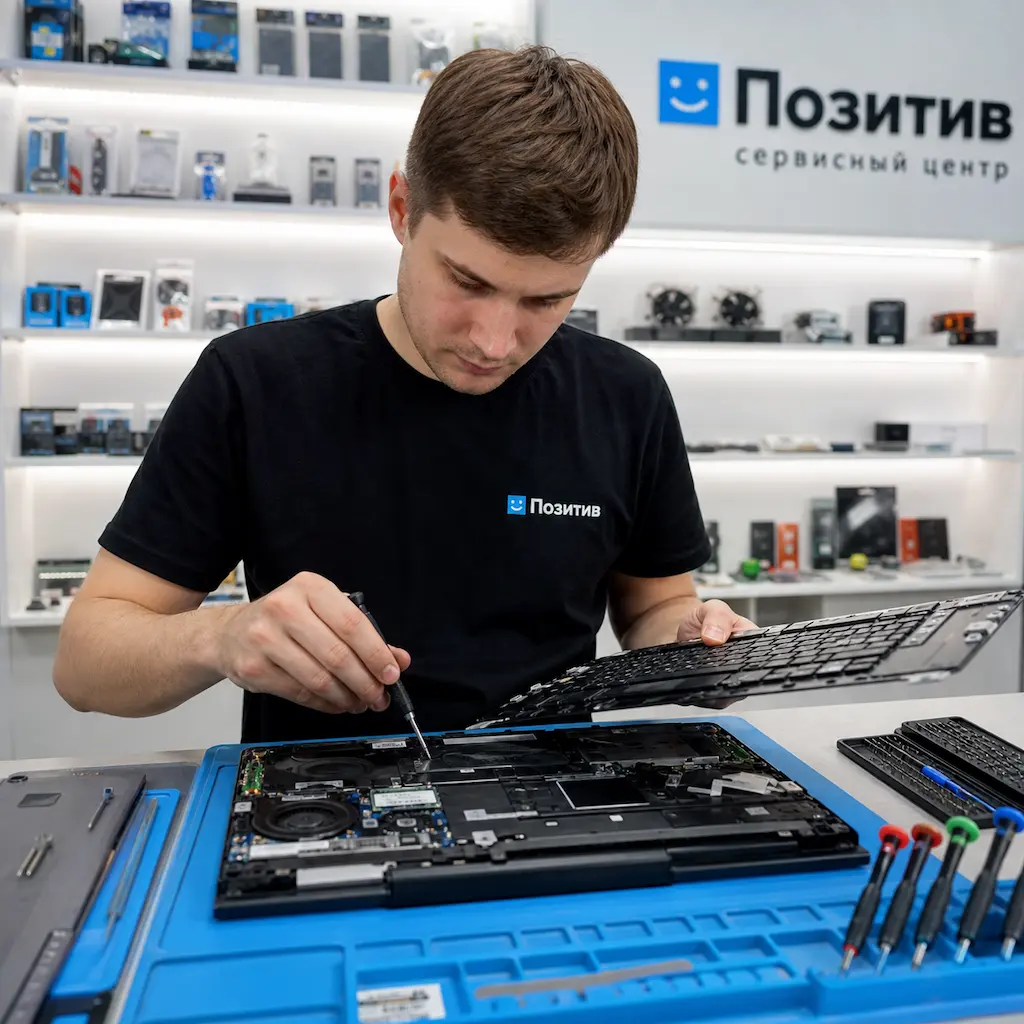 заменить клавиатуру на ноутбуке Samsung в Шуе