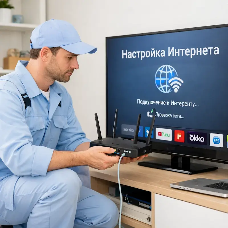 Настройка интернета на телевизоре в Шуе