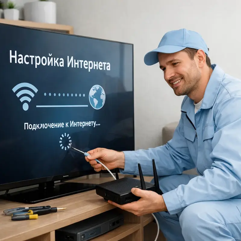 Настройка интернета на ТВ в Шуе