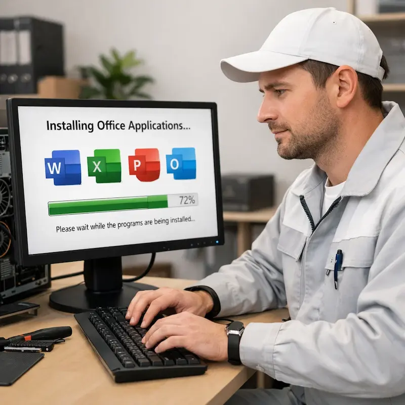 установка офисных программ на компьютер в Шуе