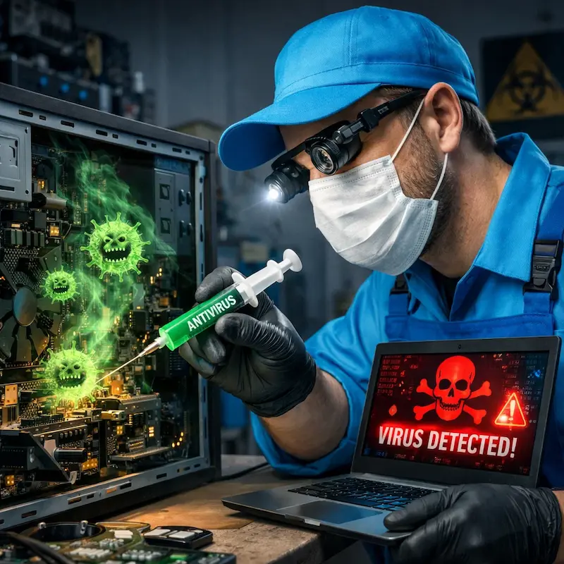 Лечение компьютера от вирусов в Шуе на дому